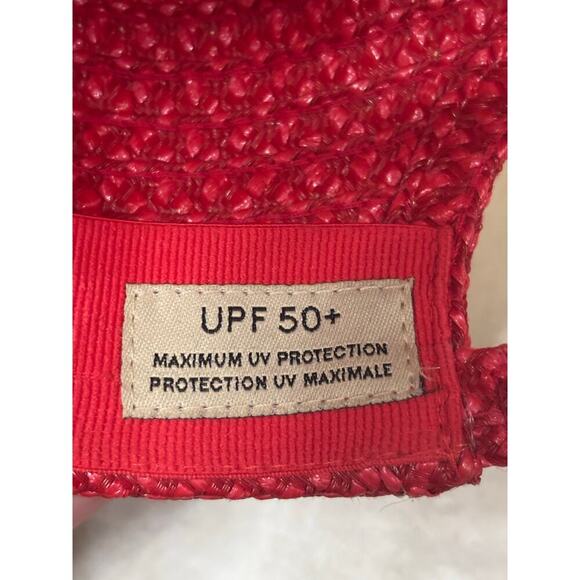 Eric Javits Mondo Woven Squishee Cap, red, resort, vacation, sporty, statement - Picture 7 of 8